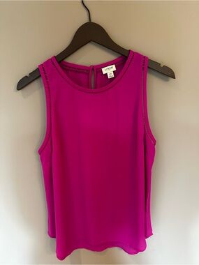 J. Crew Bright Magenta Sleeveless Shell Top